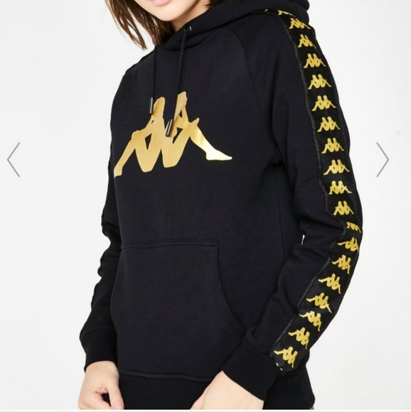 Kappa Sweaters - Kappa Hoodie Sweatshirt in black Size Small